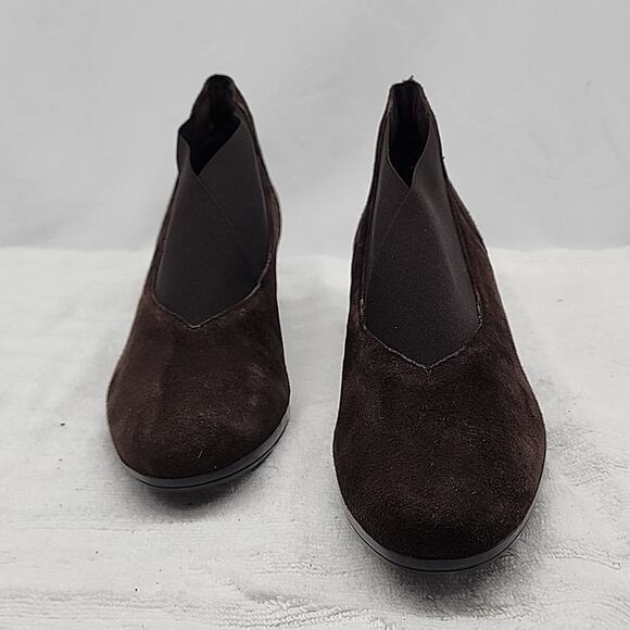 MUNRO FRANCEE WOMENS BROWN KID SUEDE ANKLE BOOTIES SIZE 10 NEW - Picture 2 of 16